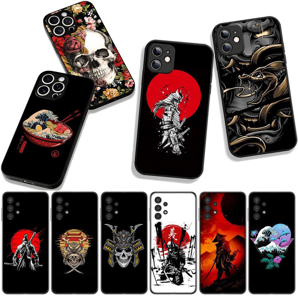 Cover for Apple iPhone 17 16 11 Pro XS Max XR 6 7 8 Plus + 16E SE 2020 2022 Air 5 Phone Case Japan Samurai Skeleton Ninja Skull