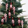 Holiday Candy Cane Tree Decoration Elegant Spirals Candy and Cane Christmas Tree Hanging Accessory for Holiday