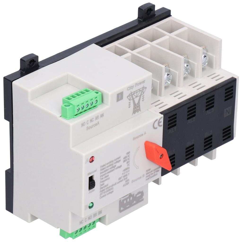 Automatic Transfer Switch 2‑Power Uninterruptible 4P 100A PC Isolation Type ATS 400V AC