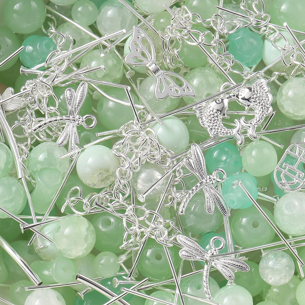 30/50g Mixed Style Glass Spacer Beads Metal Pendants Jewelry Accessories for DIY Bracelets Necklace Anklet Jewelry Making