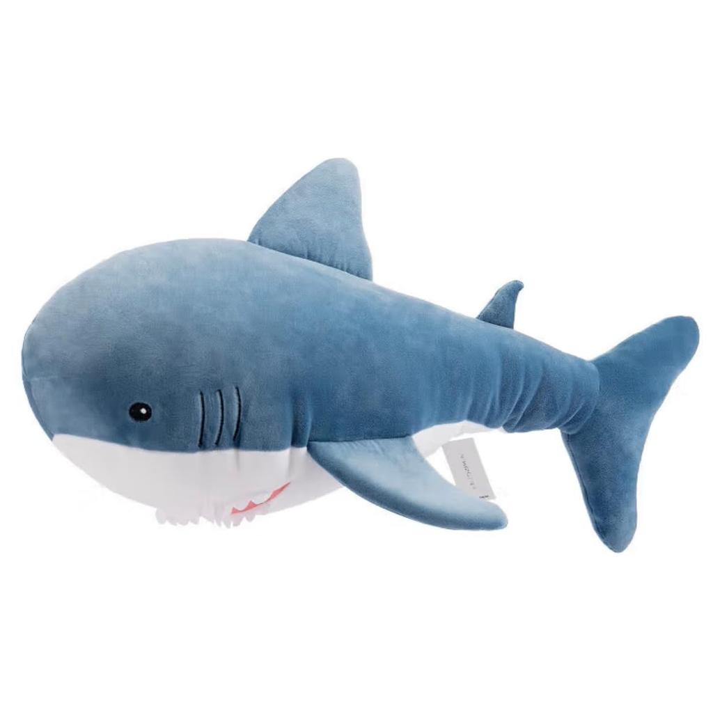 Realistic Shark Plush Toy, Fluffy Body Pillow Cushion, Cute Gift (80cm), Suitable for Ages 6+