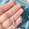 New Design Diamond White Crystal Water Drop Women'S Long Earrings Elegant Charm Exquisite Light Luxury  Jewelry