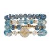 Bohemian Multi-Layer Elastic Bracelet with Imitation Crystal Beads
