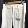 NEW Tag Unused Japan Le Souk Flare Slacks Pants 34 Women S Inset 83cm White Bottoms Trousers(USED)