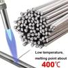 100/20/10pcs Low Temperature Easy Melt Welding Rods Stainless Steel Solder Rod Cored Wire Rod Weld Bar Aluminum Repairing Agent Kit