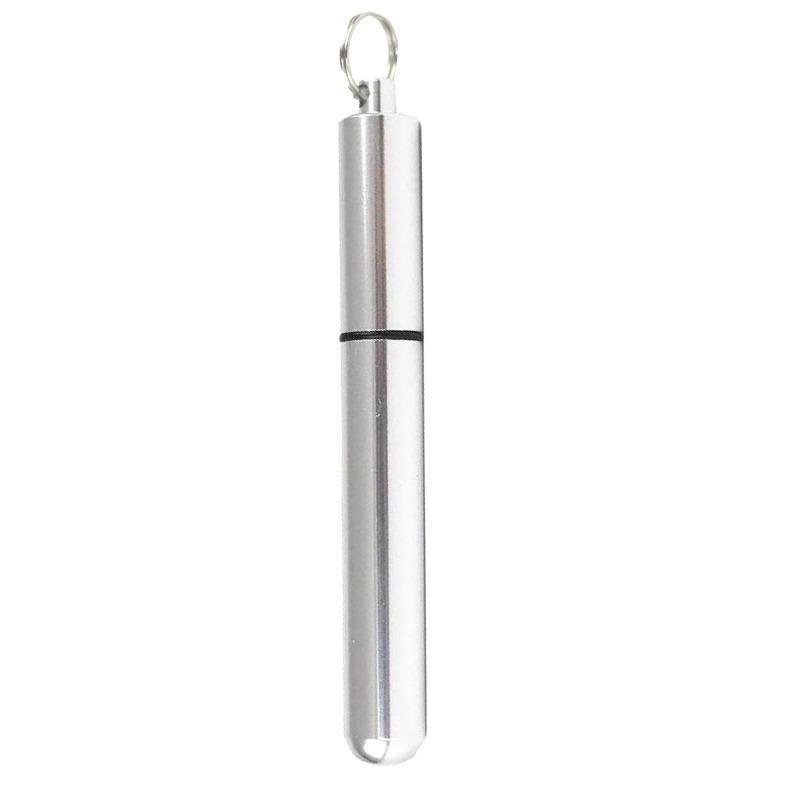

Portable Stainless Steel Small Bottle Needle Thread Barrel Aluminum Alloy Pill Bottle Cartridge Toothpick Ear Spoon Jar Keychain