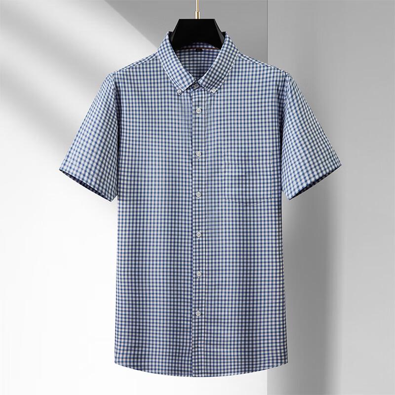

Men s Plus Size Short Sleeve Plaid Shirt 215/8XL