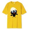 2024 Fashion Streetwear Sunlight T Shirt Big Size Men Calimero Cartoon Pattern Men T Shirt Painted Funny Tshirt Men T Shirt