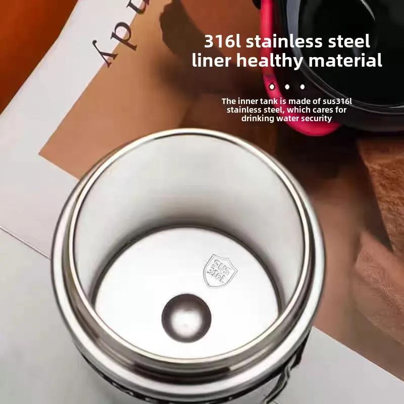 420ML Ins Unique Thermos Cup Cute Mug Good-looking Water Cup Anime Cartoon Stainless Steel TInsulated Water Bottle Kid