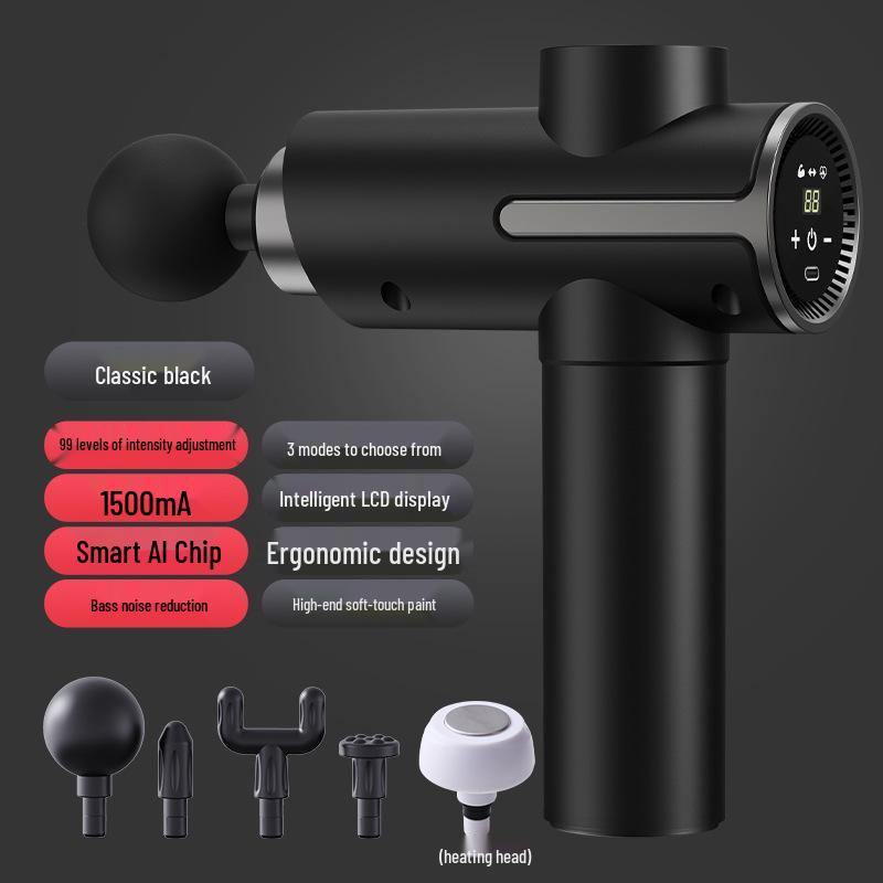 Electric Massage Gun with Heat and Extended Handle for Full-Body Relaxation