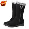 Fashion Fleece-Lined Half High Snow Boots for Women Solid Color Warm Quality Autumn Winter Woman Shoes Lamb Hot Chic and Elegant Boot