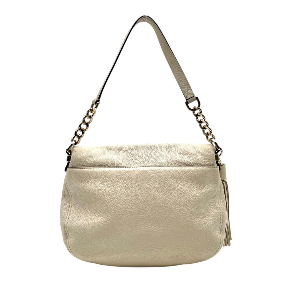 Used Michael Kors 2way Shoulder Bag Bedford BedfordShoulder Bag Ivory/gold leather/metal Women