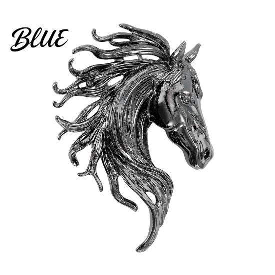 Anti-rust Brooch Pin Retro Style Horse Head Design Anti-oxidation Sophisticated