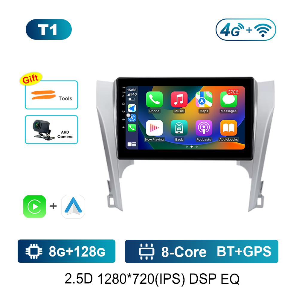 Wireless Carplay Android OS 10'' for Toyota Camry 2011 - 2014 Video Multimedia Player DSP Stereo 4G IPS Screen GPS Navi WiFi