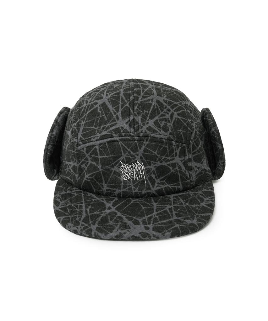 BROWNBREATH Sprawl Boucle Earflap Camp Cap - Black