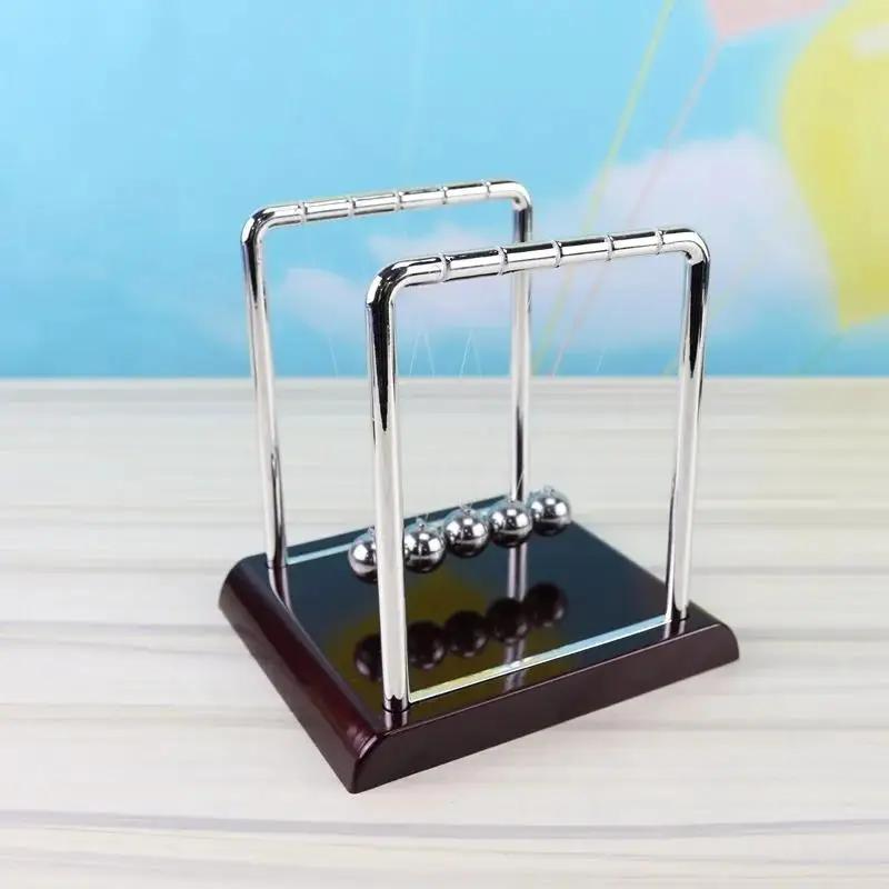 1 Pcs Desk Table Decor Metal Pendulum Ball Steel Balance Ball Newton Ball Physics Science Pendulum Newton's Cradle