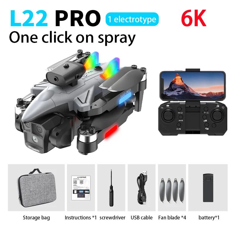 2025 New L22 PRO Drone 8K HD Professional Triple Camera Brushless Obstacle Avoidance Optical Flow Foldable RC Dron Toys Gifts