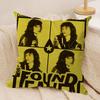CConan Grays Anime Cushion Cover Silky Short Plush Invisible Zipper Dustproof Sofa Pillow Case For Home Decor