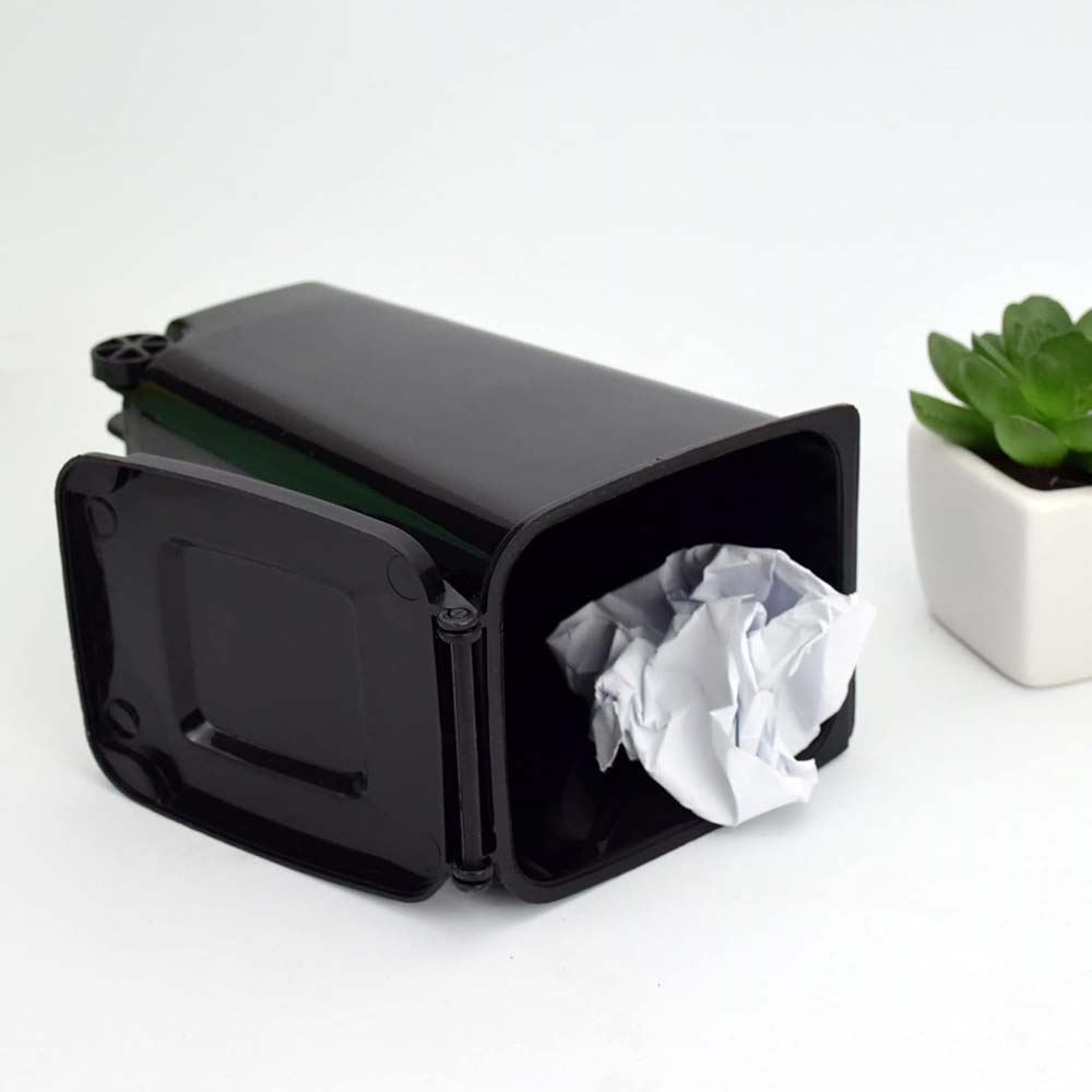 Creative Desktop Pen Holder with Lid Bin Shape, Interesting Multi-functional Pen Holder, Suitable for Cars, Bedrooms, Offices