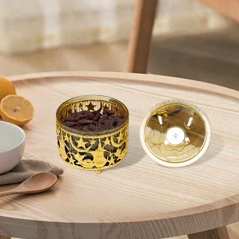 Snacks Tray Ramadan Decoration Food Trays Eid Mubarak Dessert Storage Metal Box Ornament Muslim Festival Home Party Supplies