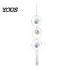 Sun Catcher Pendant Faux Crystal Suncatcher, Colorful Prisms Window Hanging Catcher, Moon Suncatcher Rainbow Maker Chain for Garden Home Decor Star