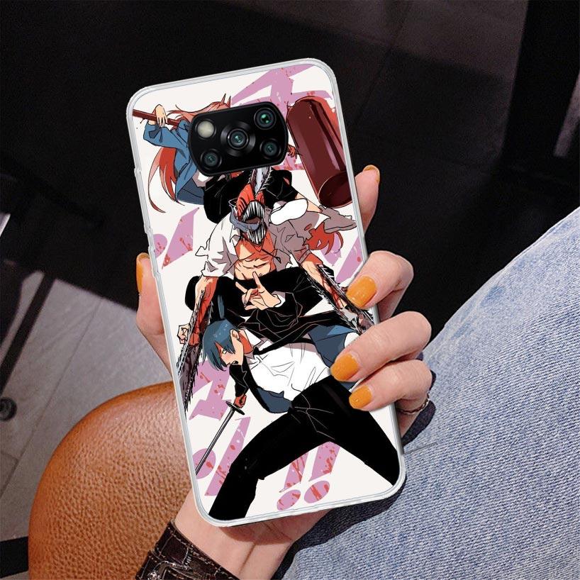 Anime Chainsaw Phone Case For Xiaomi Poco X7 X6 X5 Pro F7 Ultra Redmi 15C 15 13C 13 12C 12 10 10A 10C 9 9A 9C 9T Cover Poco X7 X