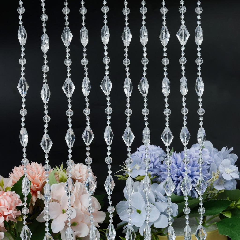 Acrylperlenvorhang & Kristallgangdekoration für Hochzeiten und Feiertage