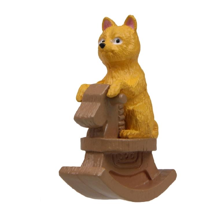 

Collectible Animal Ridings Toy Shiba Inu And Akitas On Rocking Horse PVC Car Dashboard Display Desk Decoration