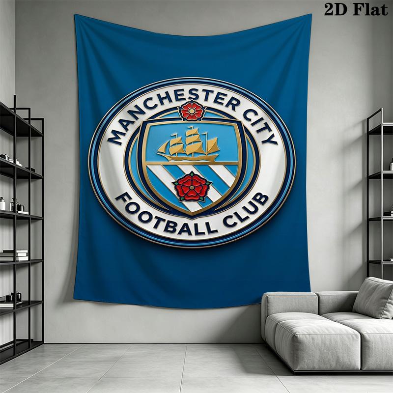Manchester City Football Club Crest Bedding 1 Duvet Cover 2 Pillowcase Without Core Soft And Comfortable Christmas Birthday Gift Bedding Set
