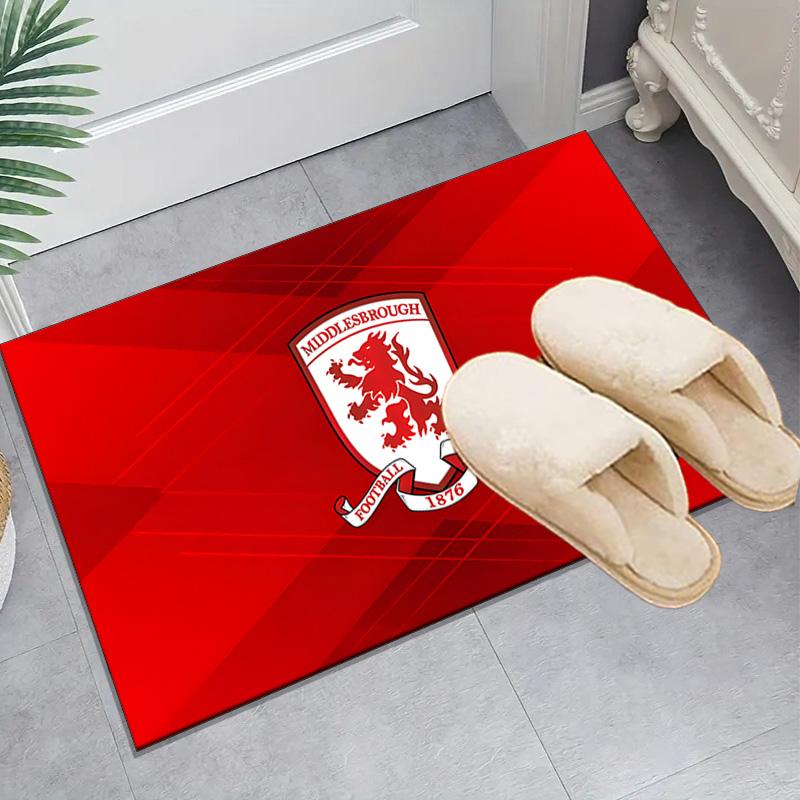 1PC Middlesbrough Football Club Crest Floor Mat for Living Room, Game Rooms, Office, Bedroom, Office Floor Mat Playful Design, Christmas fan gifts