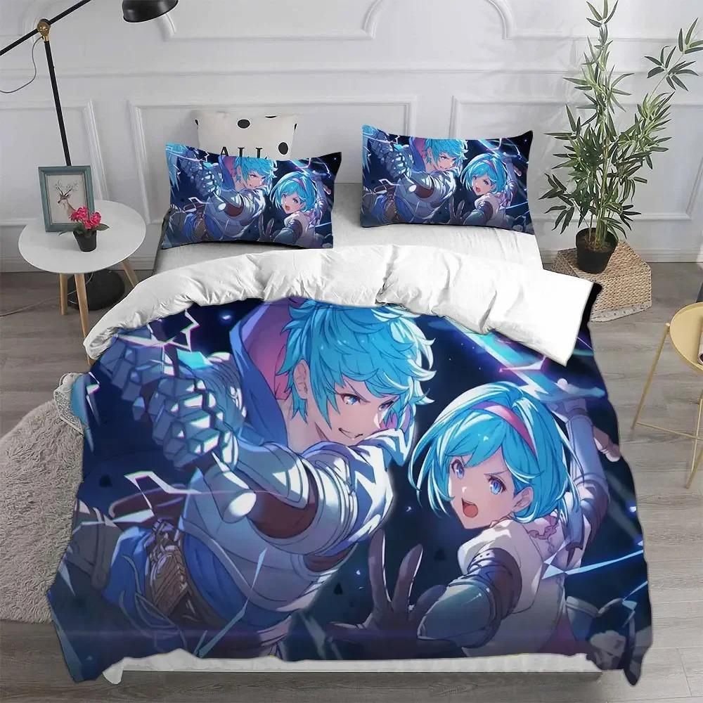 Granblue Fantasy Bedding Sets Comforter Quilt Bed Cover Duvet Cover Pillow Case Sets Kids Adult Size Home Textiles