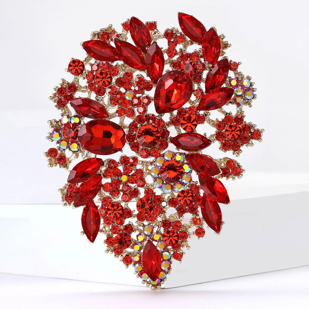 Crystal Glass Brooch for Women Rhinestone Pins Friends Party Gifts Banquet Jewellery Accessories