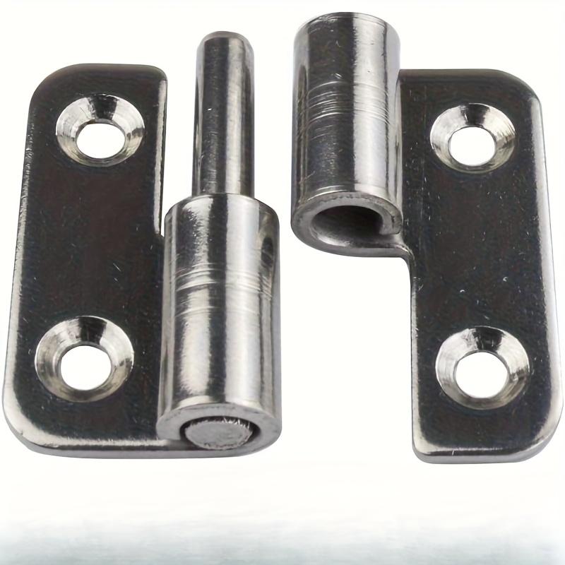 6Pcs Detachable Hinges - 304 Stainless Steel, Left-Hand Pull-And-Slide Joint Design Classic Style Durable Metal Hardware Accessories Ensures Safe