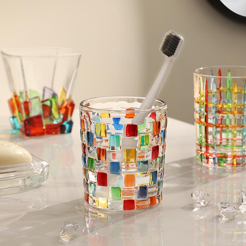 Luxury Glass Toothbrush and Mouthwash Cup Set for Couples