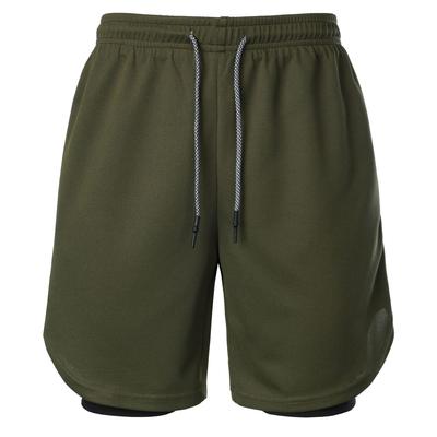 Pantalones Cortos de Running para Hombre de Secado Rápido Camuflados Deportivos con Forro para Entrenamiento Ligeros con Bolsillos con Cremallera y Bucle para Toalla