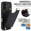 For iPhone 17 Case TPU + PU Leather Hardware Decor Phone Cover with Card Holder