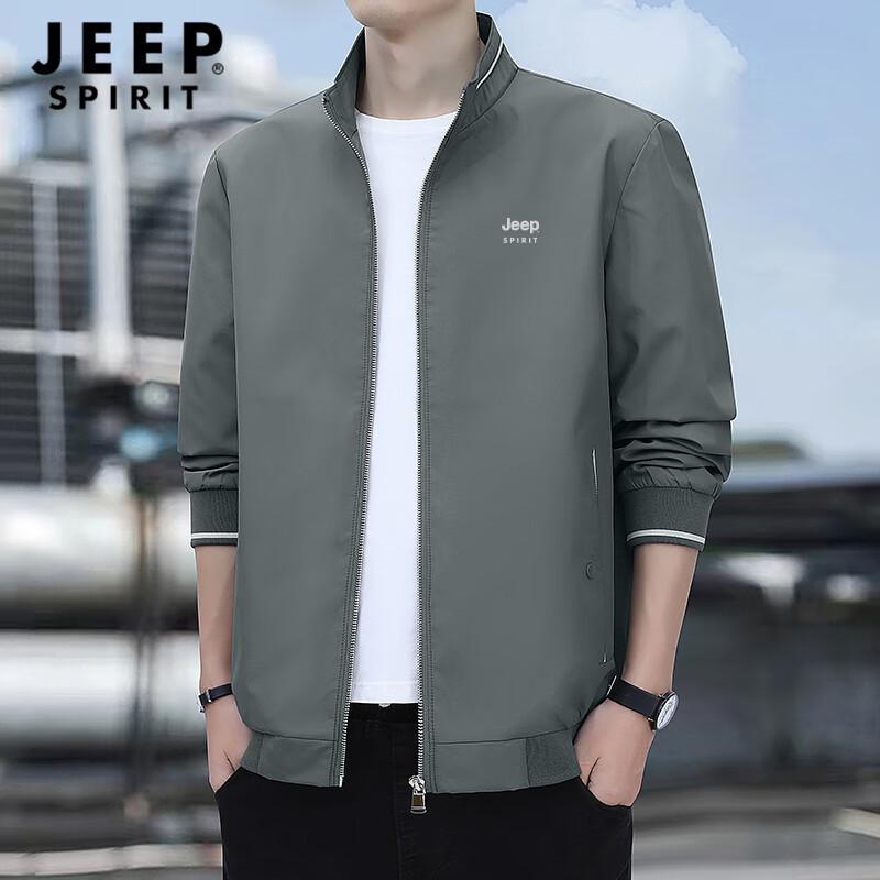 JEEP SPIRIT Men's Casual Stand-Collar Jacket