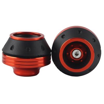 CNC Aluminium Gabel Rad Rahmen Sliders Motorrad Fallende Schutz Roller Moped Orange