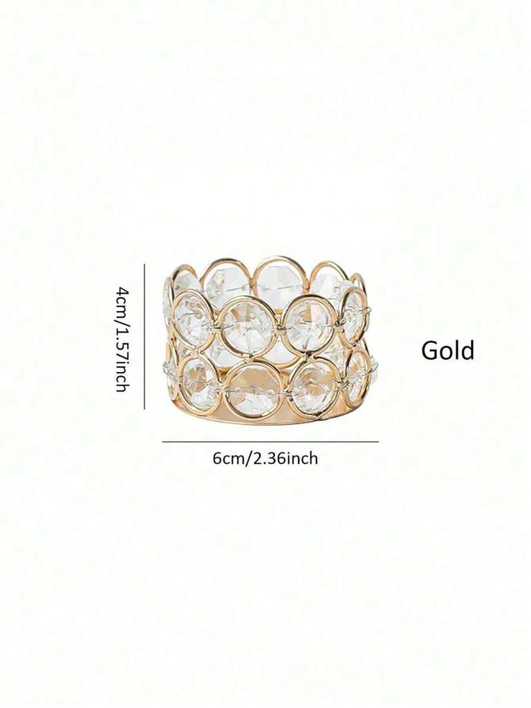 Crystal Tealight Candle Lantern Holders Candlesticks For Valentine's Day Wedding Party Gold Silver Candlesticks Dinner Table Hom