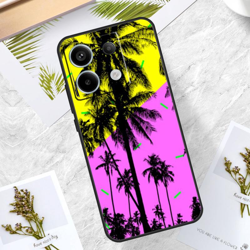 Stars Space Palm Trees Case For Xiaomi Redmi Note 13 14 Pro 12 11 10 15 Pro Plus Redmi 15 10C 12C 13C 14C 15C Cover