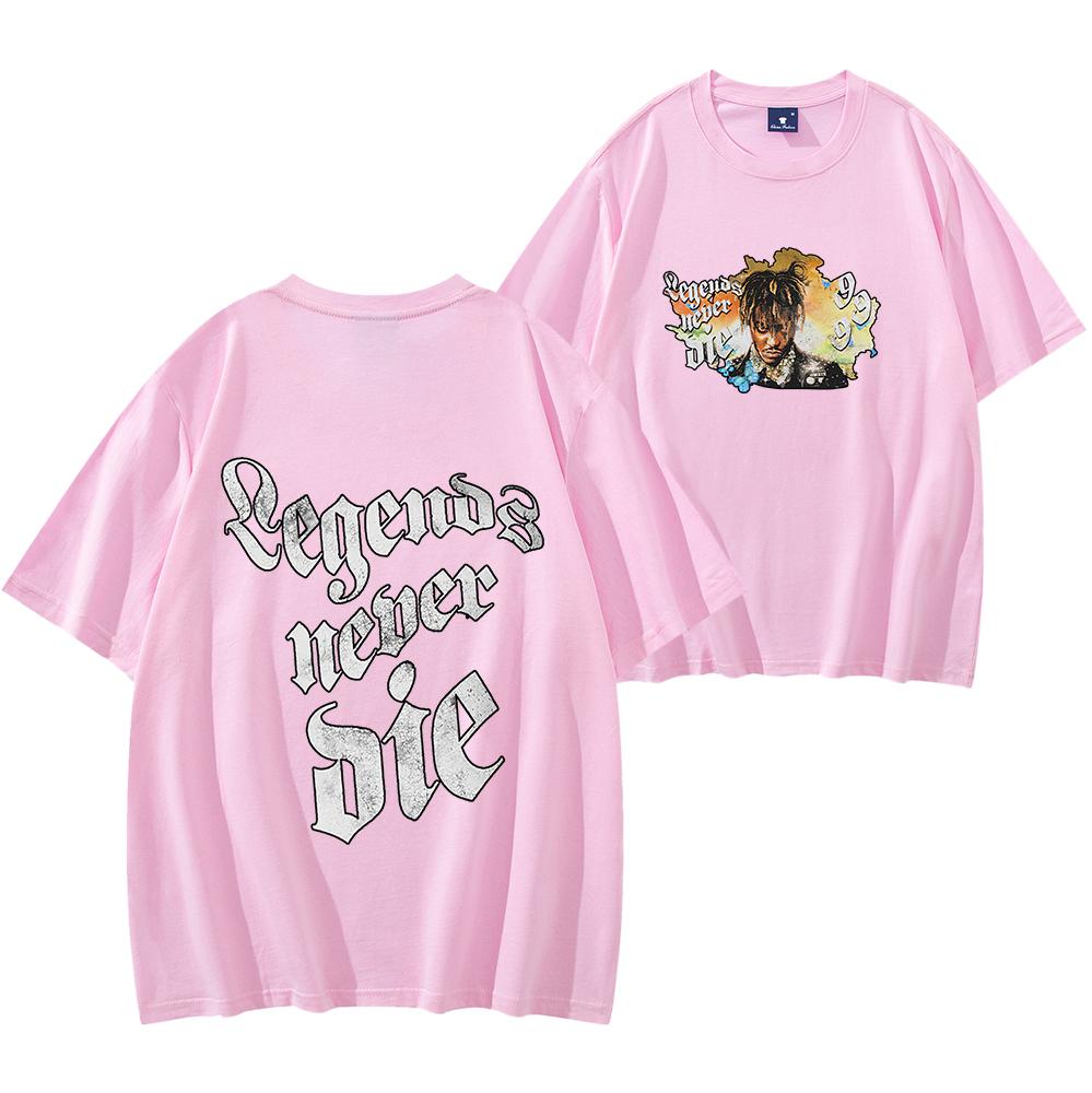American Juice Legends Never Die T-Shirt Men and Women Fashion Hip Hop Casual Latest Summer Men and Women Fashion Streetwear