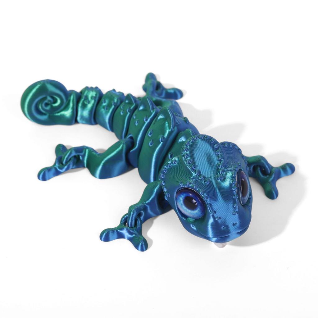 3D Tisk Chameleonské Figurky Vícekloubové Pohyblivé Simulační Oči pro Domácí Doplňky Dětské Hračky Dárek Dekorace Obývacího Pokoje