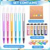 18 Pcs 0.7mm Color Mechanical Pencil Set Back to School Supplies Kit Include Color Mechanical Pencil Refills Erasers Sticky Notes Stationary Supplies