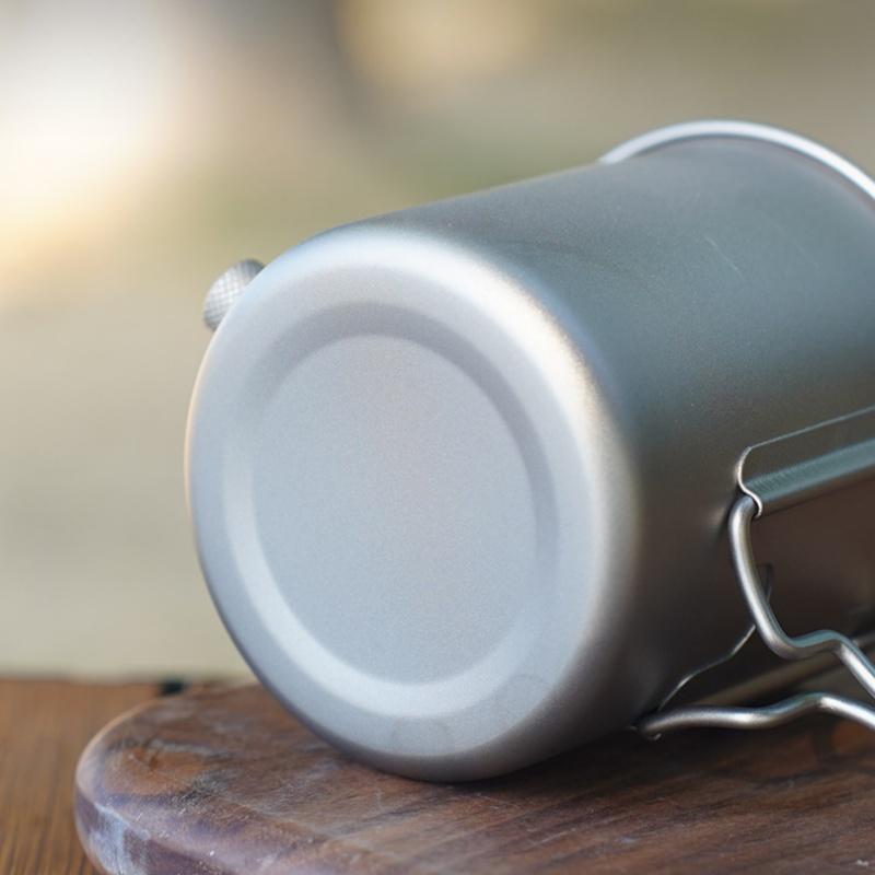 420ml Pour Over Coffee Kettle Outdoor Ti Pour Over Coffee Kettle Gooseneck Tea Kettle Folding Handle