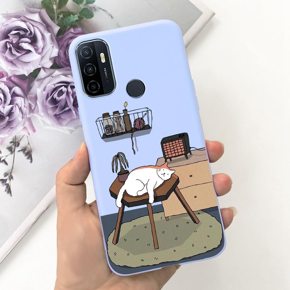 For Oppo A53 A53s Case Cute Fashion Cartoon Painted Cover Soft TPU Phone Case For Oppo A53s A 53 S OppoA53 S Fundas Coque Bumper