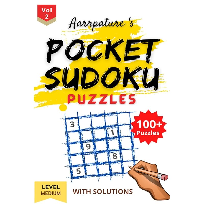 Pocket Sudoku Puzzles [ Medium Level ] With Solutions : Combo of 100+ Sudoku Puzzles of Medium Level I For Kids & Adults I Volume 2 I