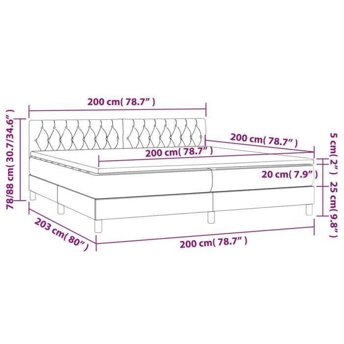 3141508 vidaXL Divan Bed with Mattress Pink 200x200 Cm Velvet