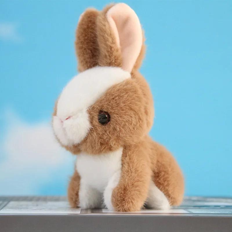 Imitation Rabbit Plush Pendant Lovely White Doll Key Chain Backpack Gift Girl Cute Keychain коричневый