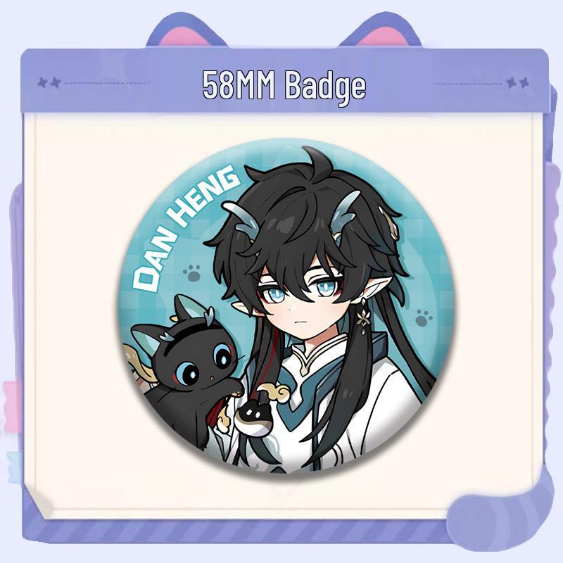 Honkai: Star Rail Cat Series Badges - March 7th, Himeko, Dan Heng Merchandise