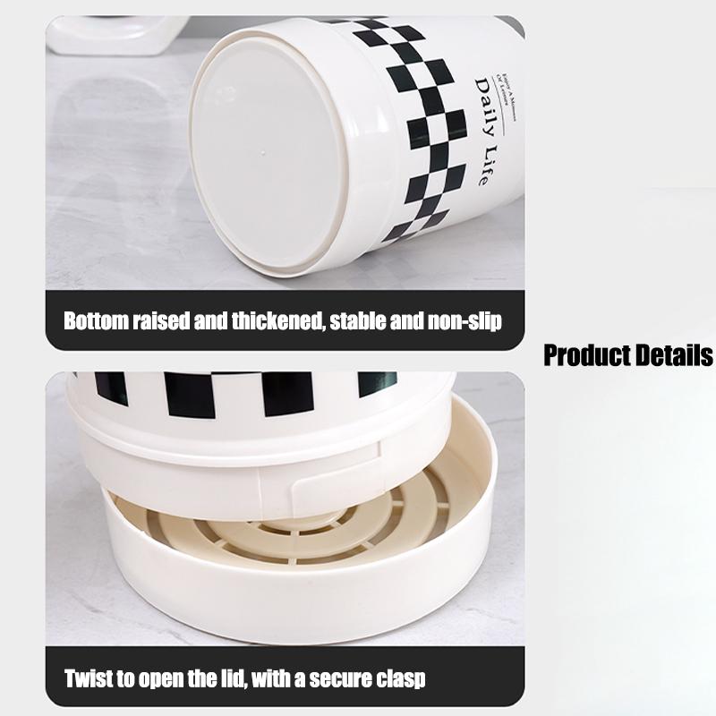 Seau à baguettes anti-poussière Porte-ustensiles avec drainage Organisateur pour baguettes, cuillères et fourchettes